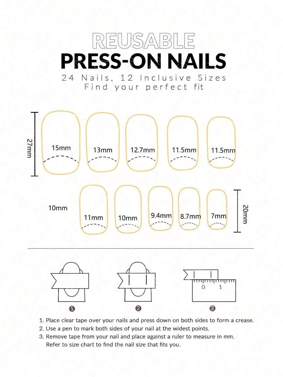 Sanrio Y2K Long Square Press-On Nails – 24pcs Black & Pink Cute Design