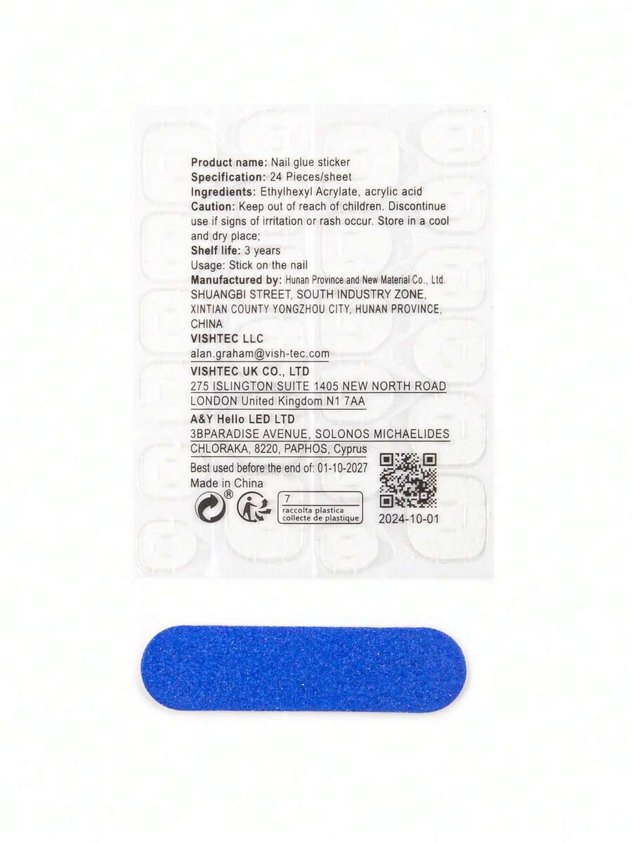 Sanrio Y2K Long Square Press-On Nails – 24pcs Black & Pink Cute Design