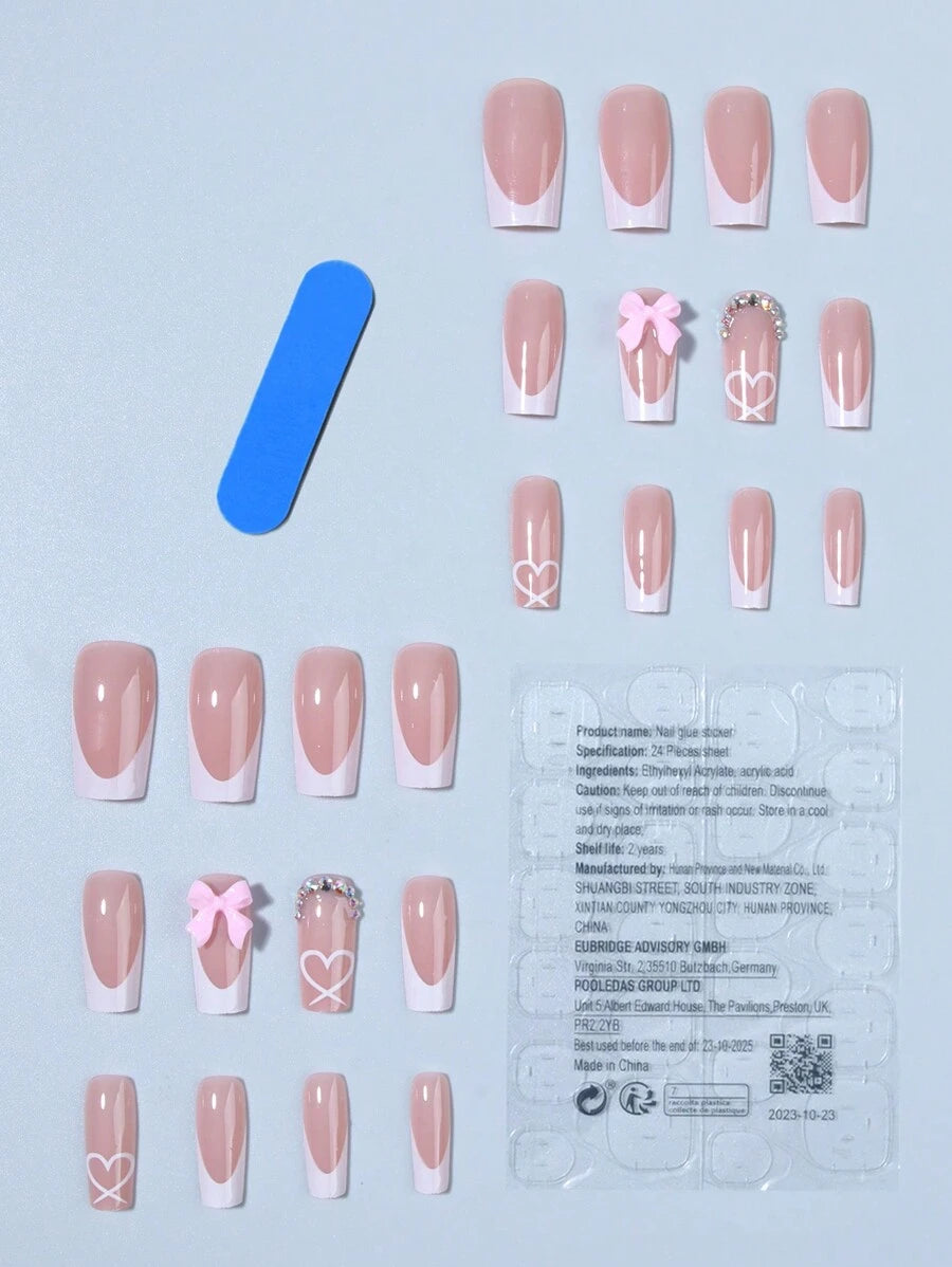 Party Glitter French Glue Press-Ons