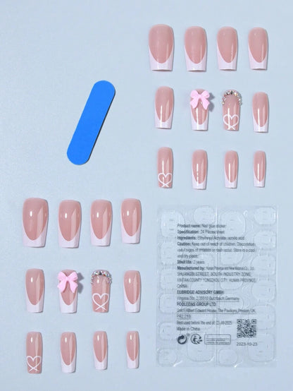 Party Glitter French Glue Press-Ons