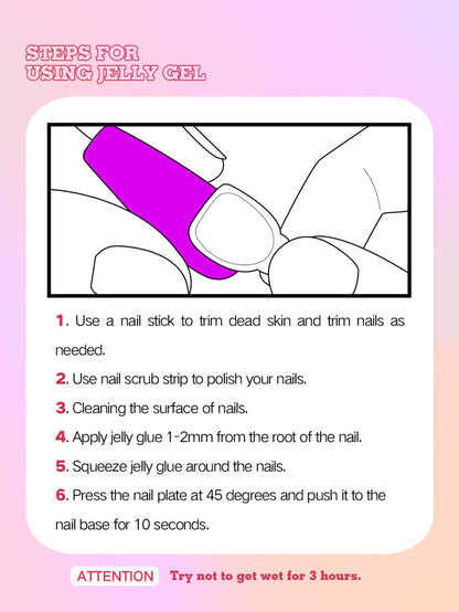 Y2K Duck Beak French Press-On Nails – Handmade Cherry & Pearl Set (10pcs)