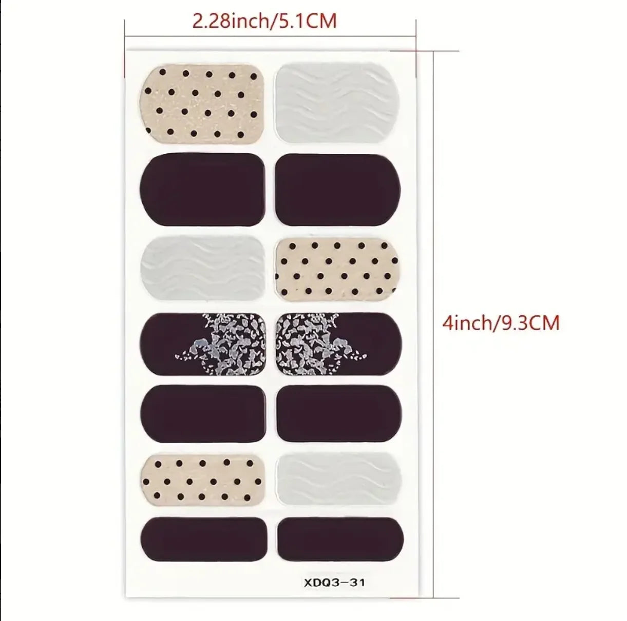 Semi-Cured Gel Nail Wraps – 32 Colors, Waterproof, Long-Lasting French Nail Stickers, Full Cover DIY Salon Nails